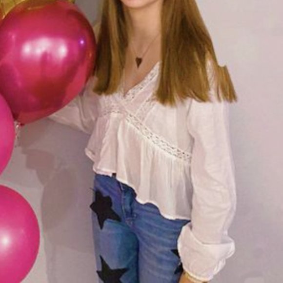 Aeropostale White long sleeve top - Picture 1 of 1